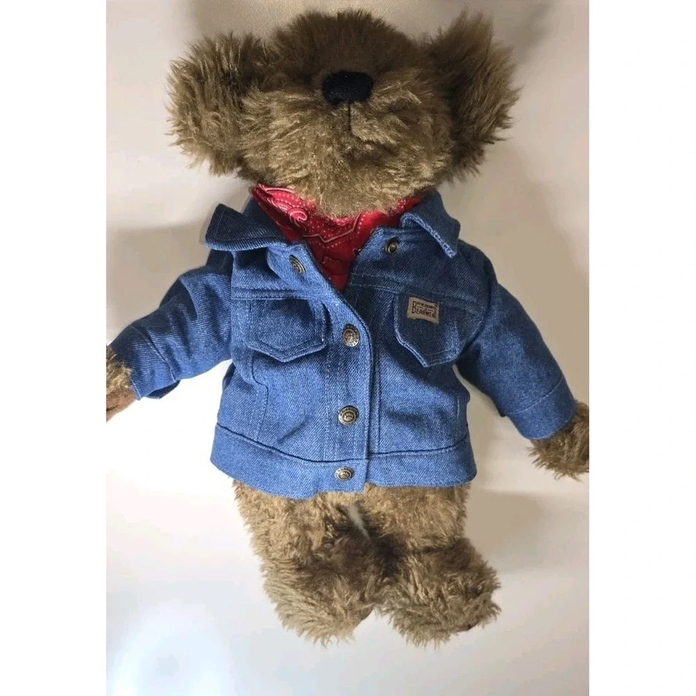 Boyds Bears Billy Ray Beanster Uptown‎ Collection Denim Jacket Bandana 900207